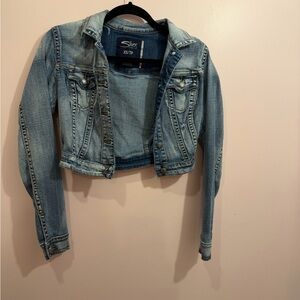 Silver Jeans Pale Blue Cropped Denim Jacket